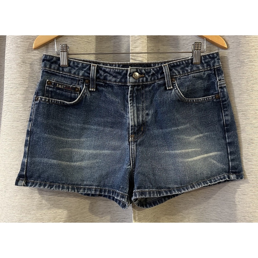 LEI Shorts Womens Size 13 Y2K 2000s Micro Mini Blue Denim Jean Vintage Style